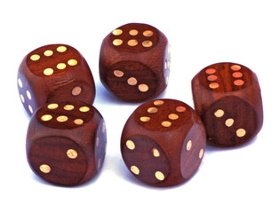 wooden playing bones