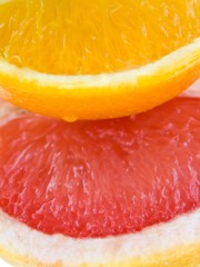 Fresh grapefruit and orange - organic background