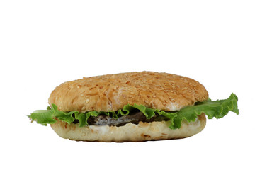 hamburger isolated on white