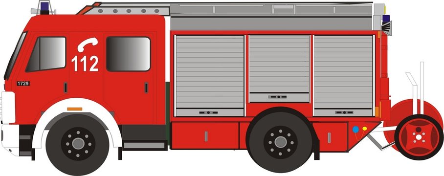 L&ouml;schfahrzeug Corell Zeichnung