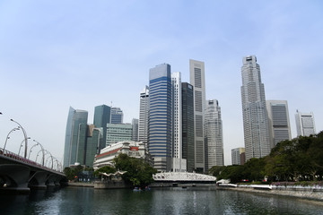 Fototapeta na wymiar singapore financial district
