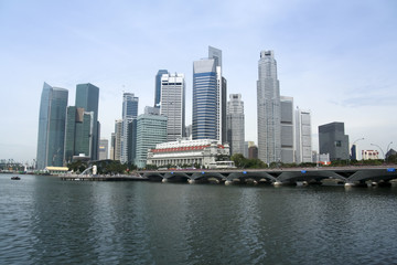 Fototapeta na wymiar singapores financial district