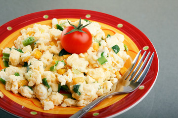 Omelette with vegetables