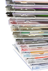 cd case on white background