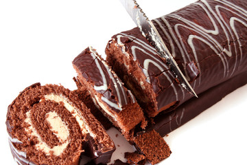 Peaces of cake isolated