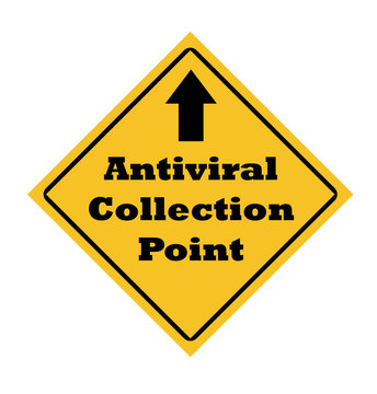 Antiviral collection point sign
