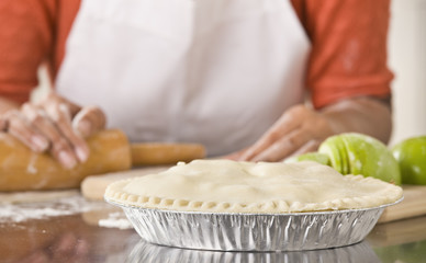 Woman Making Pie