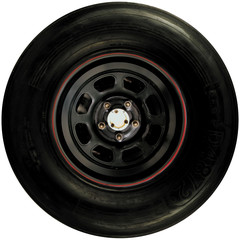 Fototapeta premium Race Car Wheel Isolated