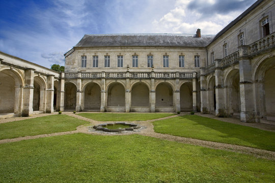 france; normandie; bec hellouin : abbaye b&eacute;n&eacute;dictine