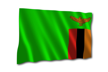 sambia flagge zambia