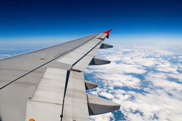Fototapeta premium Wing of airplane