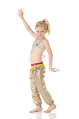 Young belly dancing girl