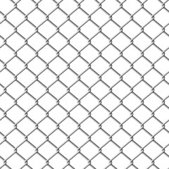 Fototapeta premium Chainlink fence. Seamless. Vector.