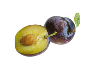 plums isolated