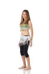 Young belly dancing girl