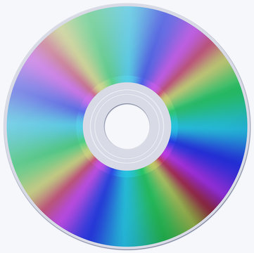 CD-disk with color variations on white