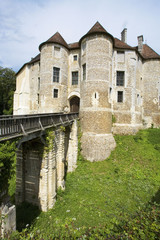 Fototapeta na wymiar france; normandie; harcourt : château du moyen-âge