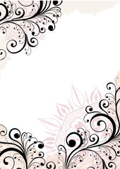 abstract floral frame with space for text