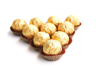 candy in golden foil
