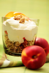 yogurt with muesli and fruit