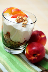 yogurt with muesli and fruit