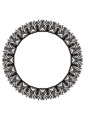 round silhouette decorative frame