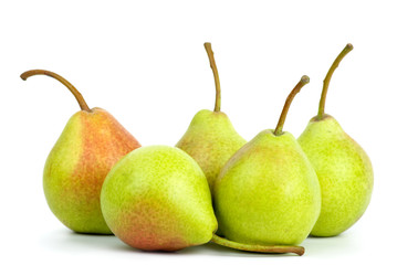 Five green pears