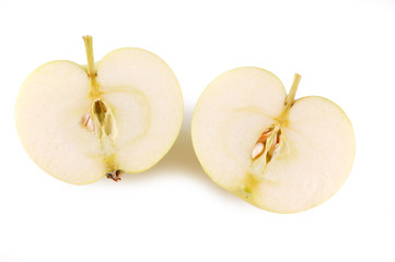 cut green apple