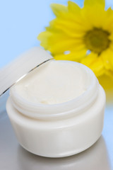 cosmetic moisturizing cream with chamomiles