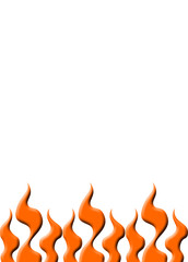 Burning fire and copy space