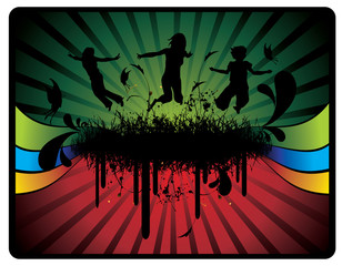 jovenes con energia en vector © ighost