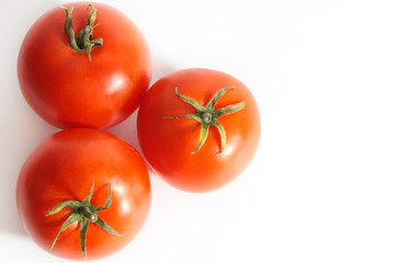 tomatoes on white