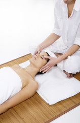 Obraz na płótnie Canvas massage du visage