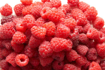 Pile of raspberries