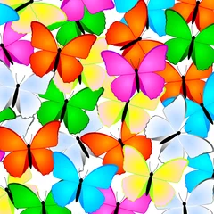 Gordijnen vlinders achtergrond I © WoGi
