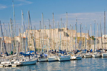 Sailboat in Marina, Marseille