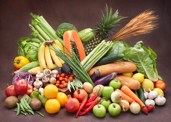 fresh vegetables and fruits