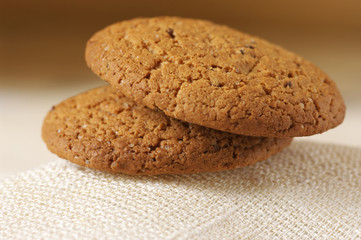 Oatmeal cookies close-up