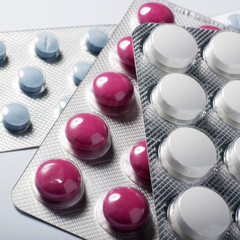 m&eacute;dicaments en gros plan