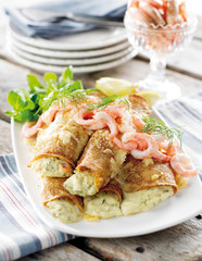 crepes is a type of very thin pancake.