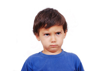 angry cute kid