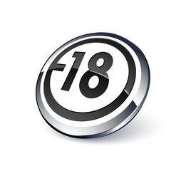 icône pictogramme jeunesse : déconseillé aux moins de 18 ans