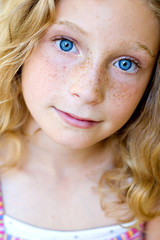 girl with big blue eyes