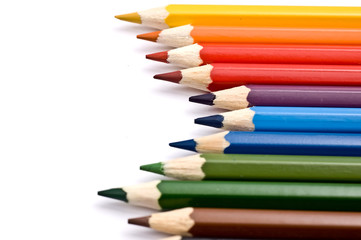 Fototapeta premium A set of colorful pencils (shallow DOF)