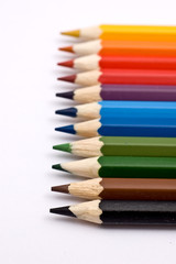 Fototapeta premium A set of colorful pencils (shallow depth-of-field)