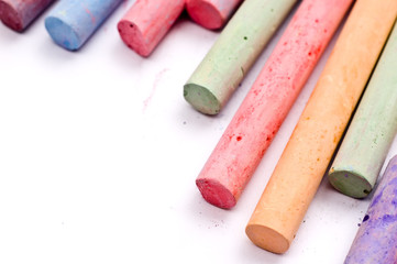 Chalks in various vivid colors