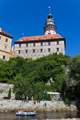 Krumau, Tschechien. Ansicht der Stadt