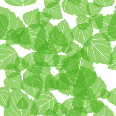 Seamles birch leaves