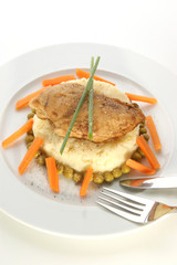 chicken fillet with potato and vegetable