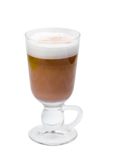 cappuccino cup.coffee on a white